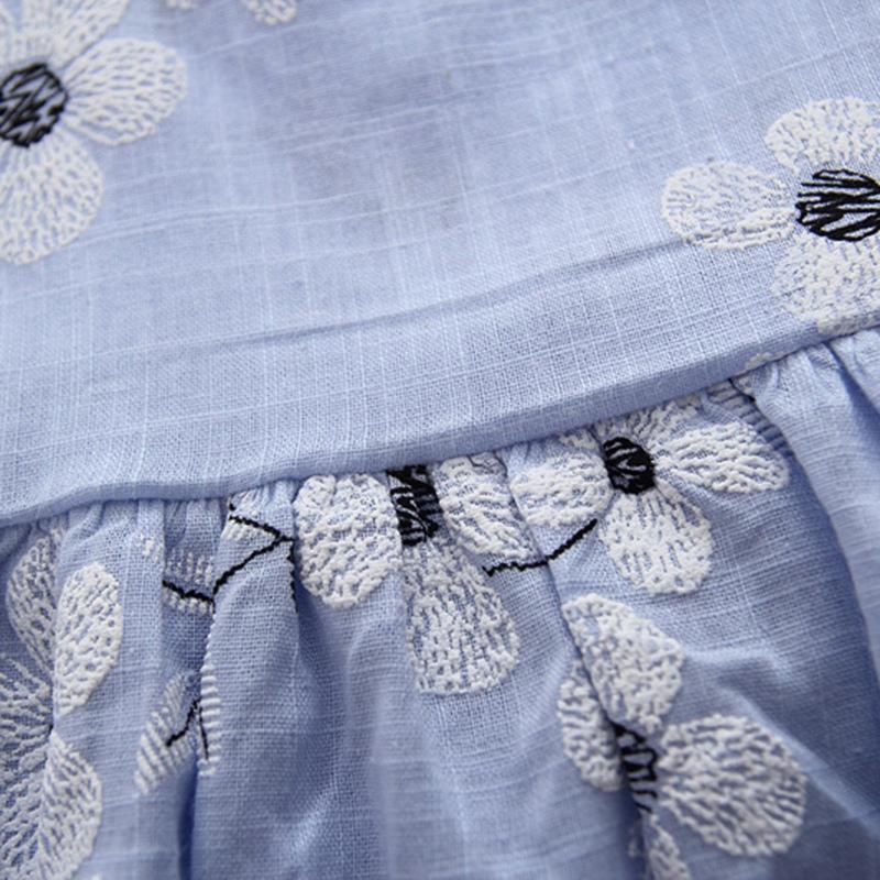 Детское платье для девочек с цветочным узором Детское платье без рукавов