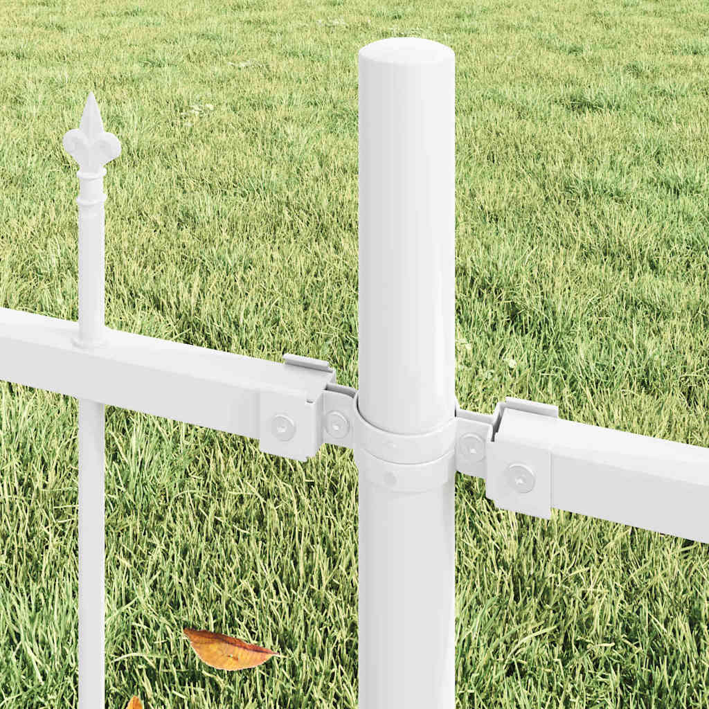 Garden Fence Woerden White 170 x 225 cm Powder Coated Steel