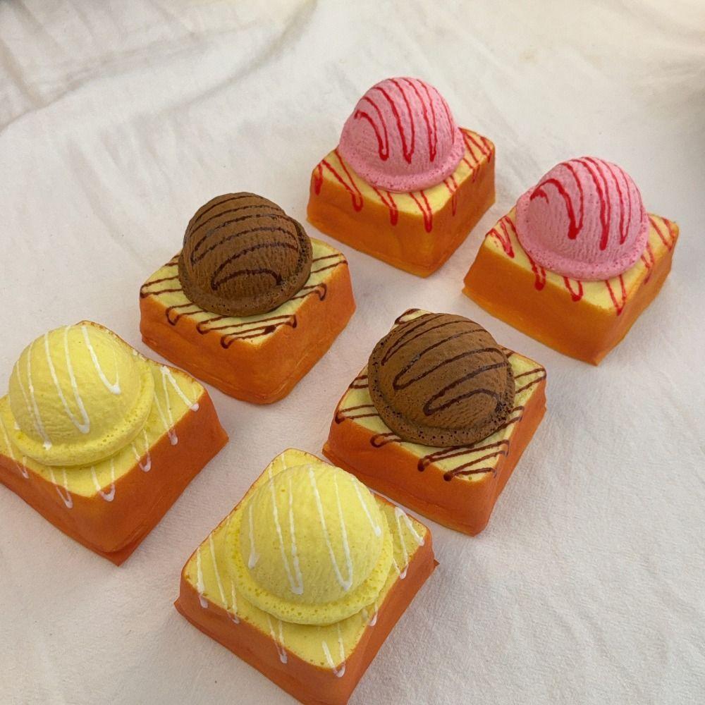 Anxiety Relief Ice Cream Bread Squeeze Toy Creative Slow Rebound Fidget Toy Home Decoration