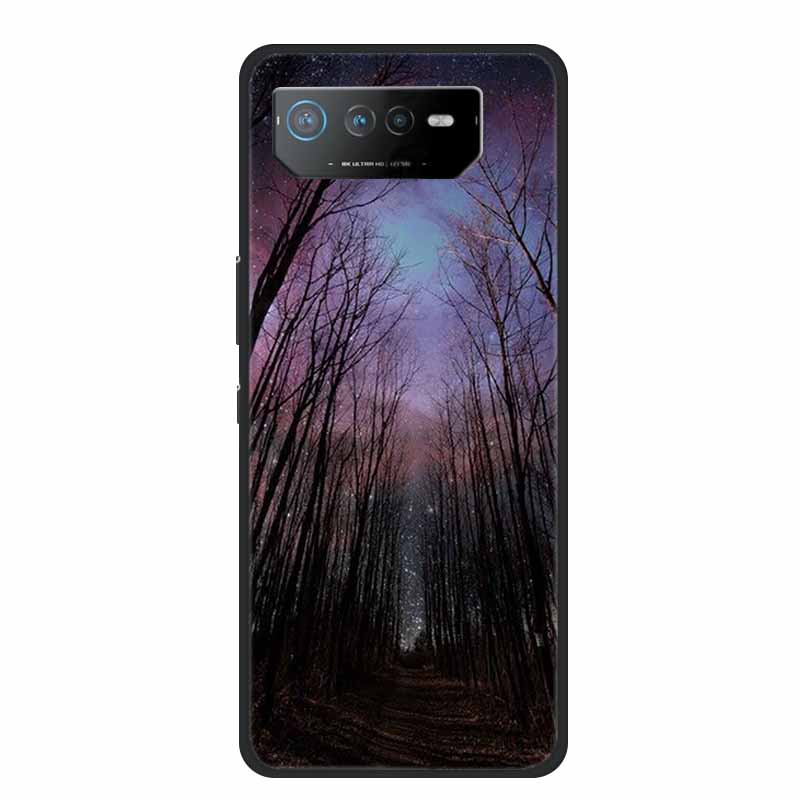 Чехол для телефона Asus ROG Phone 6D Ultimate Задняя крышка Черный ТПУ Силикон Мягкий Чехол Для Asus ROG Phone 6 Pro Чехол Phone6 Pro