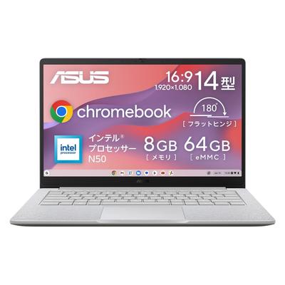 ASUS Chromebook CX1405CTA Intel N50 8 ГБ 64 ГБ eMMC батарея Японская регистрация клавиш Чистый 14-дюймовый, процессор, ОЗУ, хранилище, 11-часовое время работы, 1,38 кг