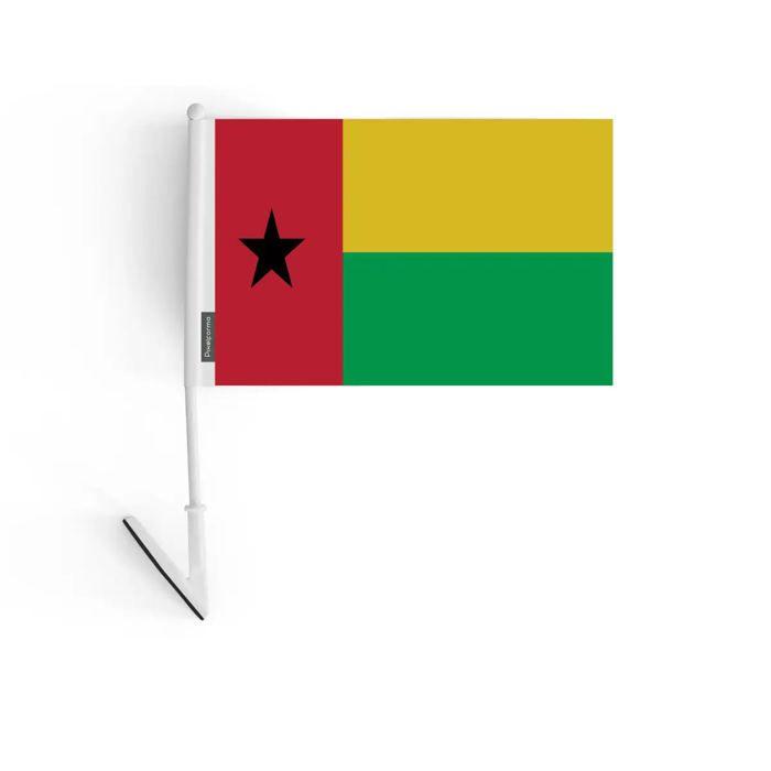 Drapeau Adhésif - Guinée-Bissau - 14 X 21 Cm - Polyester Résistant - Léger - Recto/verso