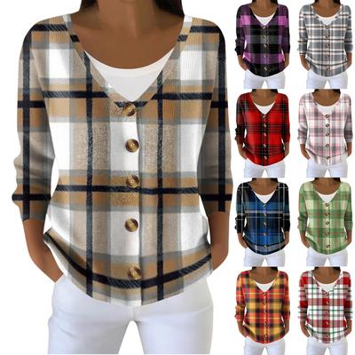 Женский модный кардиган-жакет с длинным рукавом и принтом