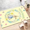 Custom Peter Rabbit Mat Personalized Name, Polyester Washable Indoor Entryway Rug, Gift for Christmas, Easter, Thanksgiving Day