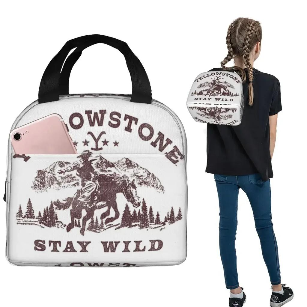 Dutton Ranch Yellowstone Insulated Lunch Bag for Women Children Leakproof Food Boxes Thermal Lunch Box Tote