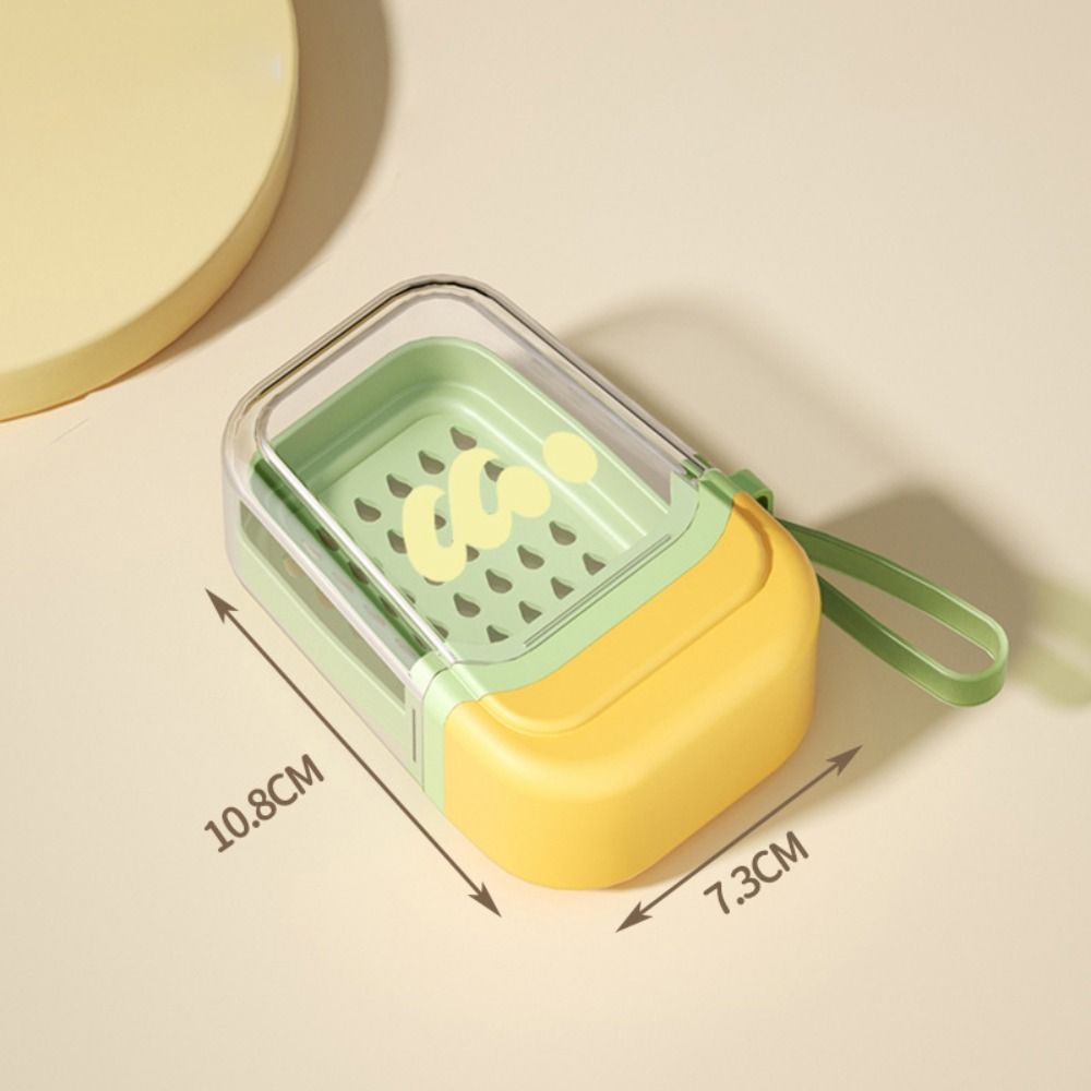 Мультяшная мыльница Dopamine, портативная герметичная пластиковая мыльница, прозрачная герметичная крышка, контейнер для мыла, для активного отдыха на свежем воздухе