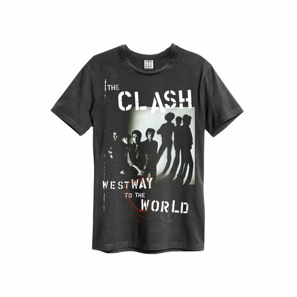 Футболка с официальной символикой The Clash West Way To World, темно-серая