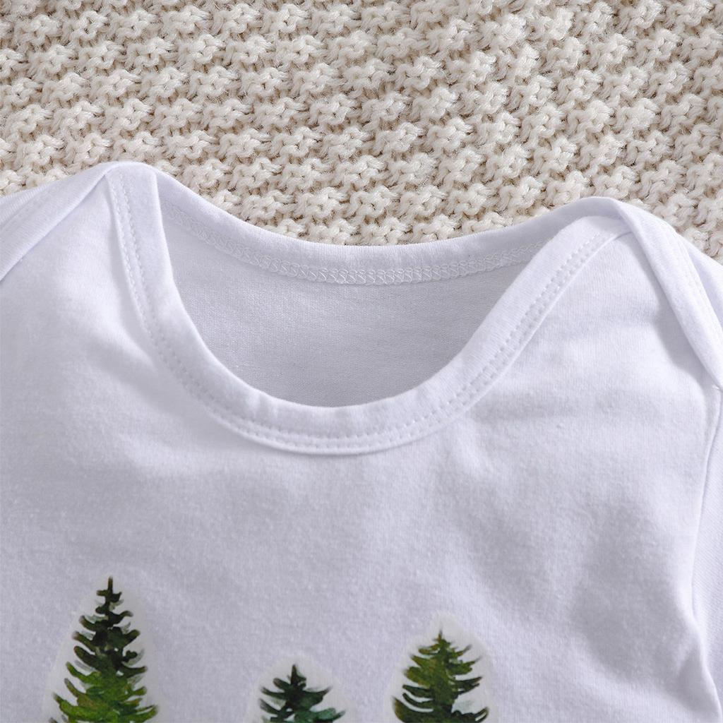 Милый комбинезон для младенцев с принтом «Из маленьких семян вырастают могучие деревья» с короткими рукавами, хлопковый комбинезон