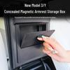 Tesla Model 3/Y Armrest Magnetic Privacy Storage Box: Hidden Console Accessory