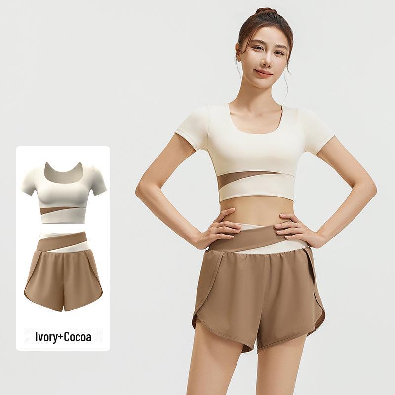 Juyitang Летний цветной облегающий спортивный костюм для йоги - дышащая телесная одежда для фитнеса и активного отдыха