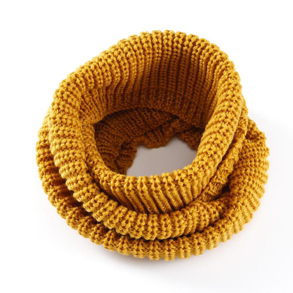 Женский зимний теплый вязаный шарф унисекс Infinity 2 Circle с капюшоном и шалью