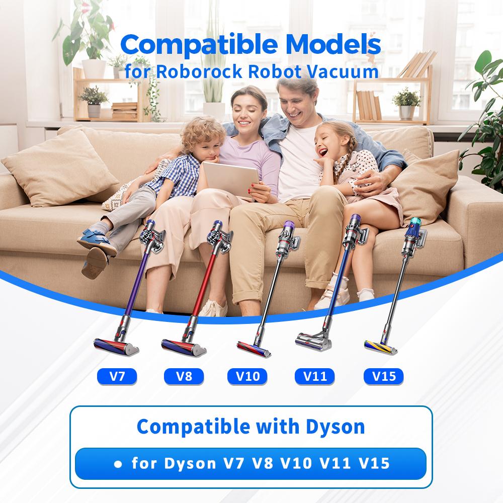 Мягкие колеса для роликовой щетки пылесосов Dyson V6 V7 V8 V10 V11 V15 Запасные части для мягкой роликовой головки Маленькие колеса Аксессуары Часть