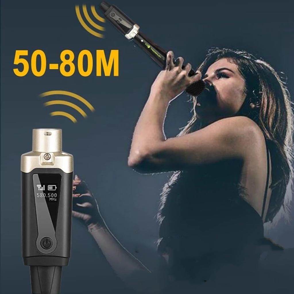 Dna Wxlr1 Bezprzewodowy System Transmisji Audio Uhf Nadajnik Odbiornik Usb-C +48V Phantom 2X Adapter Xlr/Jack 6,35 Mm Zestaw