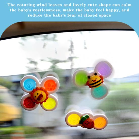 3шт полезный прекрасный цветочный дизайн Spinner игрушка присоска волчок игрушка для ванны для дома