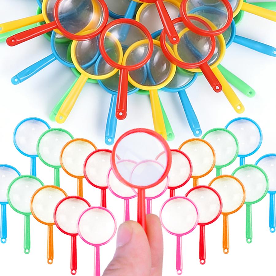 12/24/48pcs Mini Magnifying Glass Office Study Portable Stationery for Outdoor Nature Observation Newspaper Magazine Reading XJM