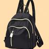 Women's Waterproof Nylon Backpack - Stylish Zipper Accents, Multiple Compartments, Adjustable Shoulder Strap, Casual College Style, Travel Backpack