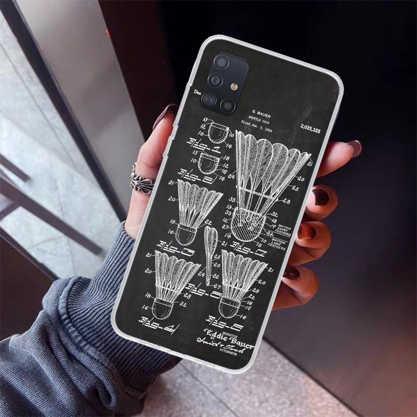 Badminton Sport Phone Case For Samsung Galaxy A52 A51 A50S A32 A22 A12 A02S A72 A71 A31 A70 A30S Note 20 Ultra 10 Plus S10 Galax