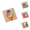 Wooden 3d Puzzle Cognitive Animal Traffic Shapes Matching Blocks For Early Education