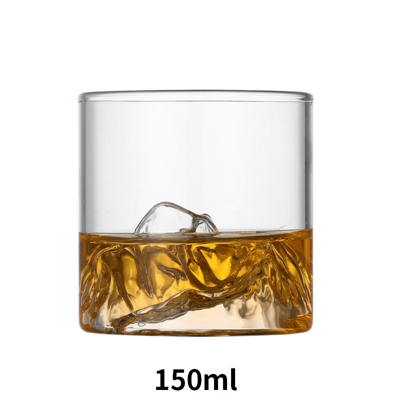 Стеклянные чашки для виски в японском стиле 3D Mountain Wine Glass Beer Juice Void Mug Bottle Drinkware Fuji Artwork Glacier Vintage Gift
