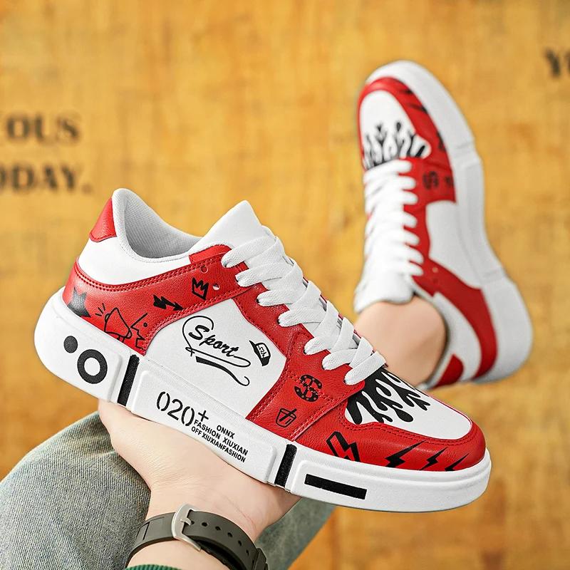 2024 New Street Fashion Home Graffiti Soft Sole Sports Shoes Men's Running Shoes Outdoor New Men's Walking Shoes Free Shipping