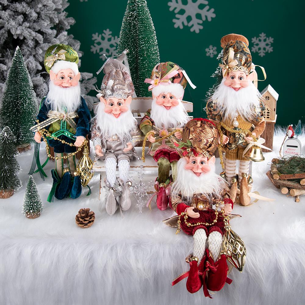 Новая красочная милая рождественская кукла-эльф, подвеска, рождественское украшение, счастливое Рождество, Натальный Новый год, счастливое украшение дома, праздничный подарок