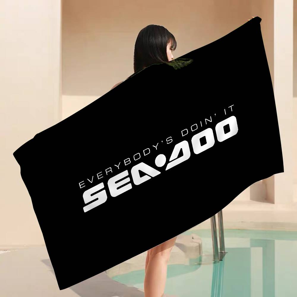 S-Sea D-Doo Seadoo Микрофибровое одеяло Быстросохнущие пляжные полотенца Большой размер Печать Супервпитывающее Полотенце-одеяло для бассейна