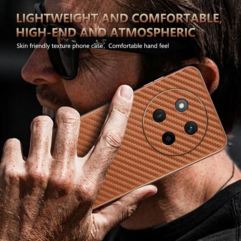 Для Xiaomi POCO X7 чехол Роскошный PU покрытие углеродного волокна защитный чехол для Xiaomi POCO X7 5G полное покрытие телефона чехол