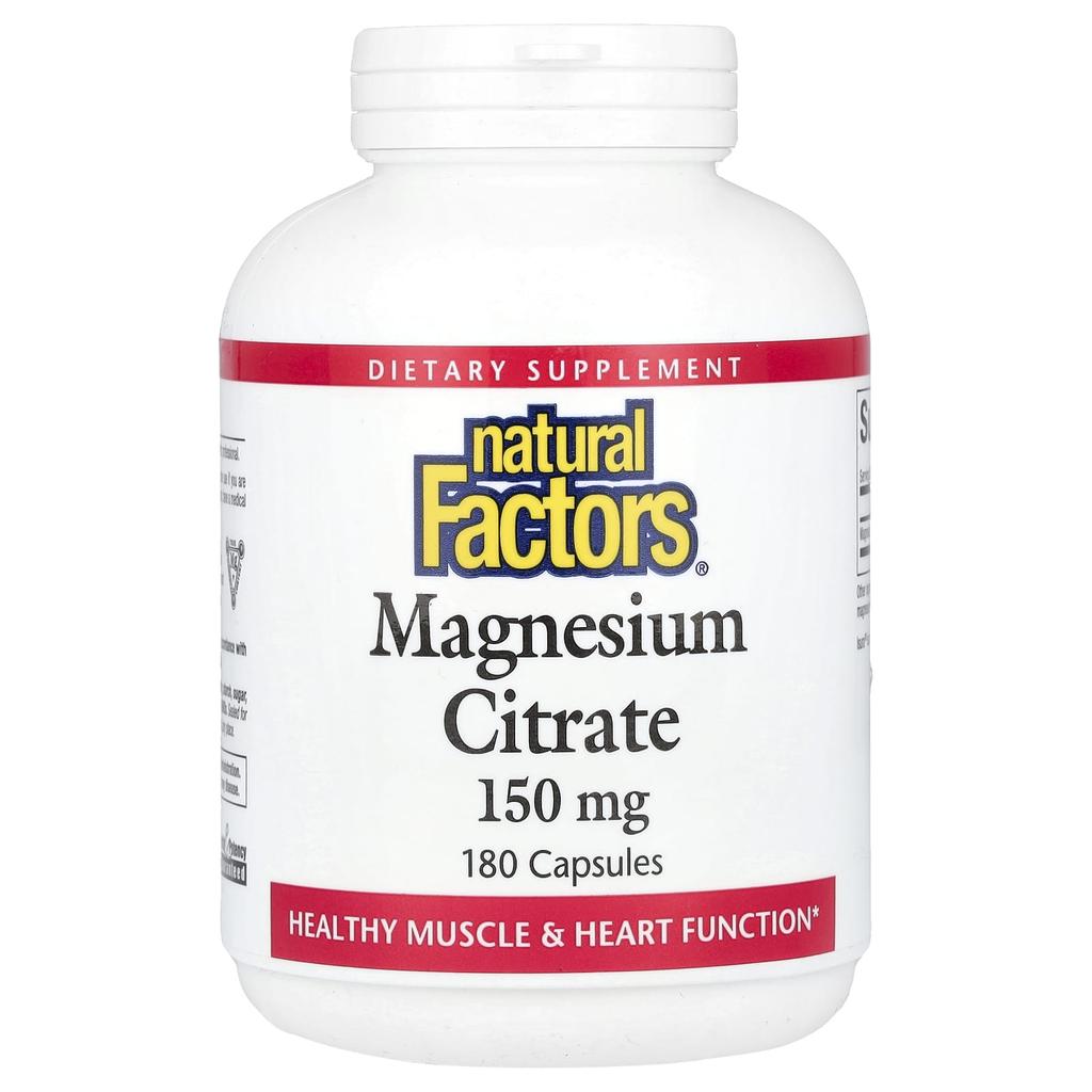 Magnesium Citrate, 150Mg, 180 Capsules