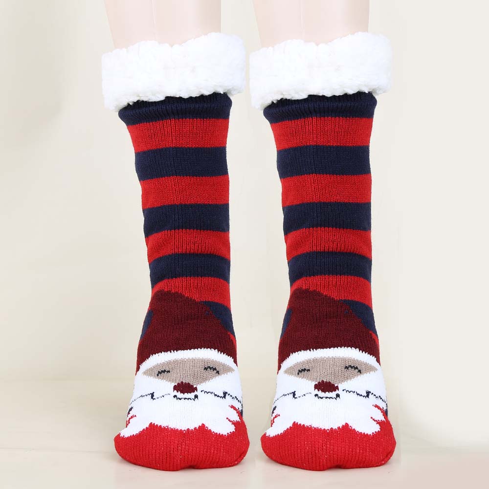 Christmas Thermal Slipper Socks Thick Warm Anti Slip Winter Cosy Bed Floor Socks