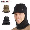 Getinfit Зимняя теплая шерстяная шапка бархатной толщины с защитой ушей ветрозащитная мужская шапка-шарф-маска 1 шт. ветрозащитная вязаная шапка