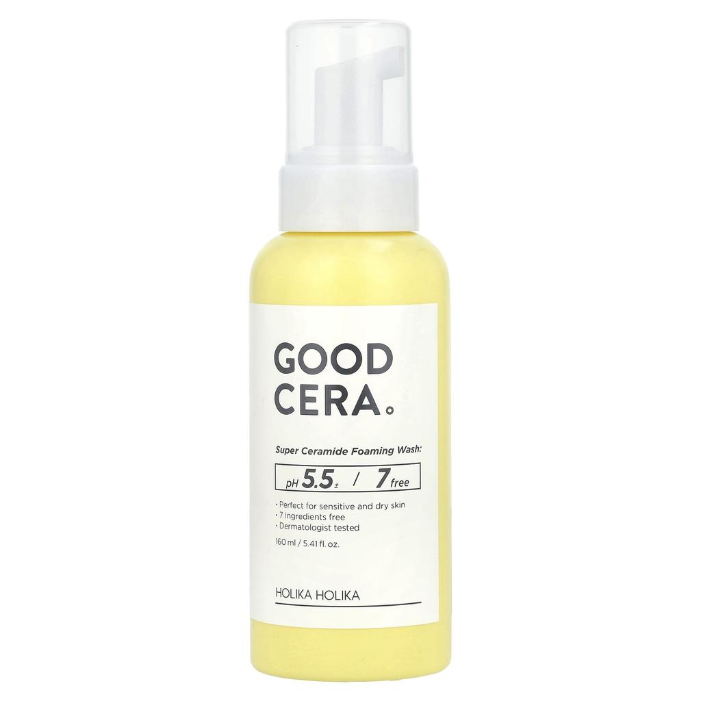 HOLIKA HOLIKA Good Cera, Super Ceramide Foaming Wash, 5.41 Fl Oz (160 Ml)