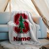 Personalized Custom Name Blanket - Stanford S logo Print Design,Blanket for Sofa,Bed,Travel,Camping - Soft and Warm, Great Gift