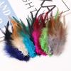 50Pcsdiy Color Red Tip Feather Chicken Feather Jewelry Accessories Craft Decoration Dream Net Feather Material