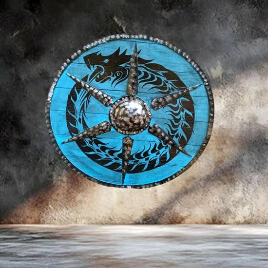 60,96 см Деревянный Потертый Боевой Щит Викинга Щит Воина Древняя Война Круглый Щит Лучший Подарок Декоративный