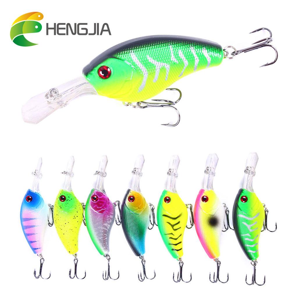 HENGJIA Plastic Long Lip Crankbait Swim for River Ocean Lifelike Pike Lure Bass Trout Bait Lot 21