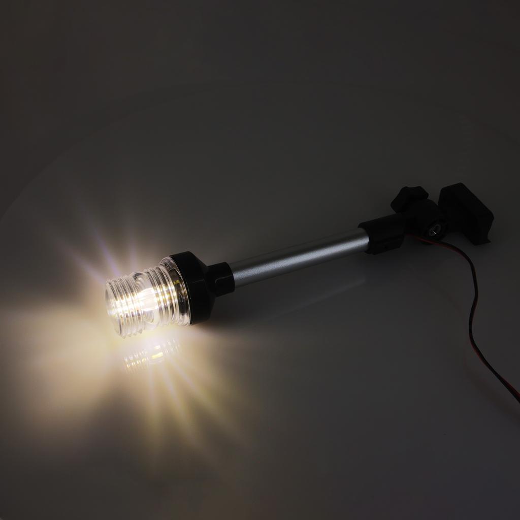 12-дюймовый светодиодный навигационный фонарь для лодки 12 ~ 24 В, водонепроницаемый, складной, парусный, сигнальный фонарь, морская яхта, предупреждающий, якорный столб, боковые огни