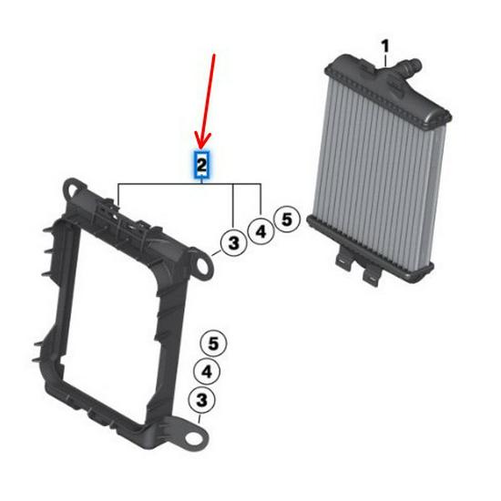 Рамка опоры вспомогательного радиатора BMW 3 серии F30 (#17217600698)