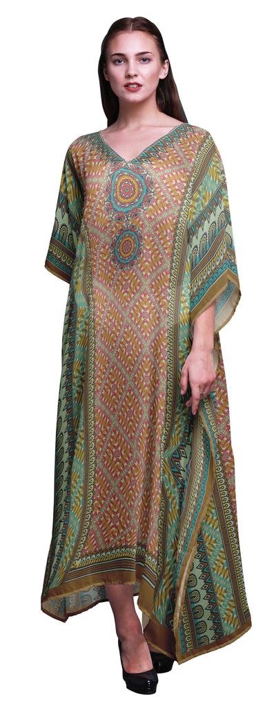 Phagun Indian Traditional Ethnic Womens Long Beach Kaftan Beachwear Bikini Coverup Maxi