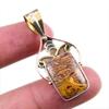Натуральная марьямская яшма 925 проба стерлинговое серебро двухцветный подарочный кулон 1,5" W6U37