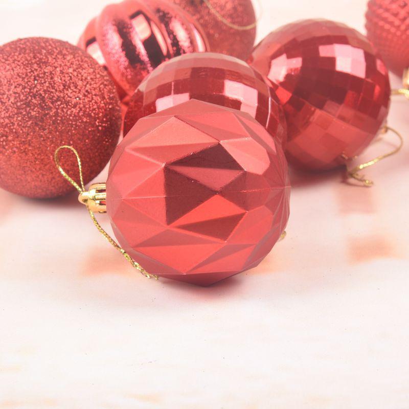 Одна коробка пластиковые шарики в форме шара Рождественская елка Подвеска Рождественское украшение Шар диаметром 6 см