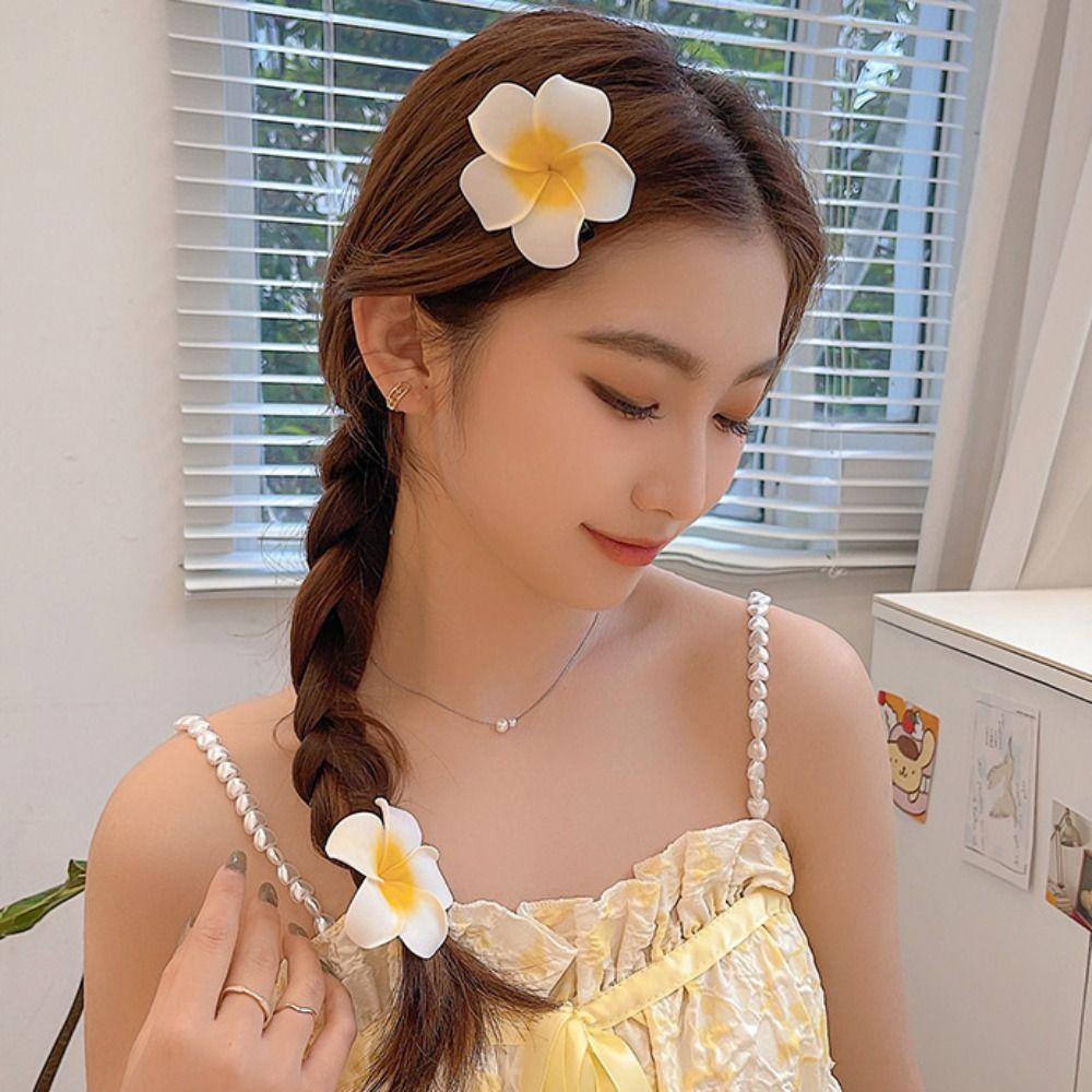 Богемный стиль Цветок Заколка для волос Корейский стиль Пляжная заколка для волос Имитация цветка Заколка для волос Девушка