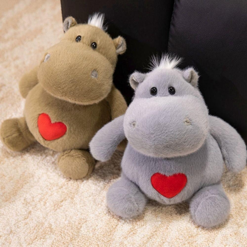 Fluffy Baby Hippo Plush Doll Stuffed Hippo&Ant Plush Pillow Lilttle Ant Plush Toys Children