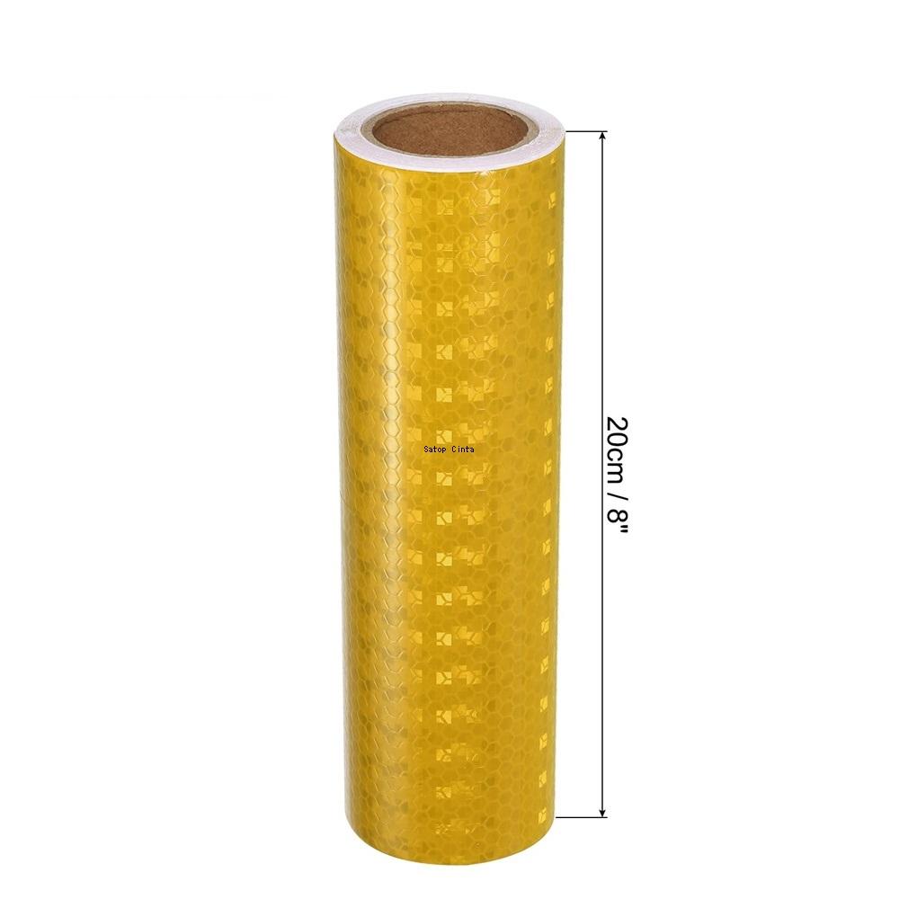2,5 см/5 см/10 см/20 см*5 м желтая светоотражающая лента водонепроницаемая высокая видимость клейкая светоотражатели предупреждающая наклейка для велосипеда