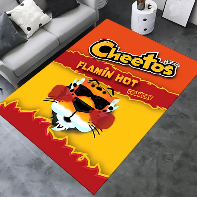 Cheetos, Flamin, Честер Гепард Ковер для офиса Мягкий полиэстер Ковер для прихожей Моющийся Нескользящий Мач