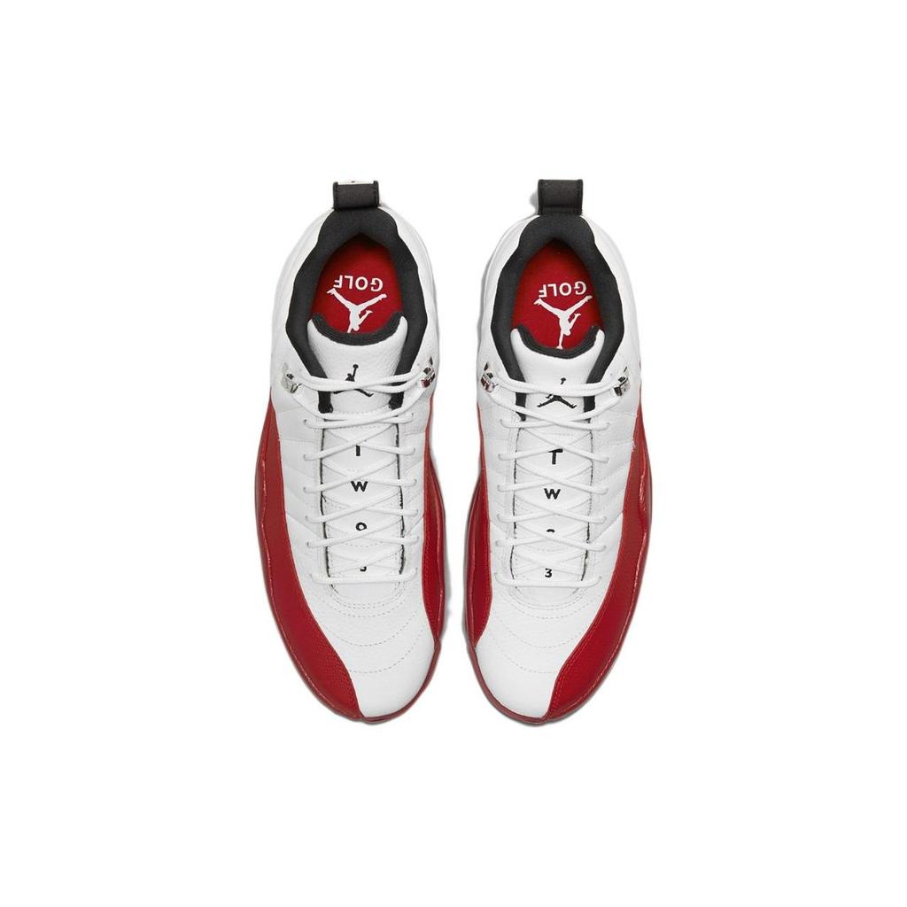 Кроссовки Air Jordan 12 Low Golf Cherry Унисекс Белый Металлик-Серебристый Varsity-Красный DH4120-161