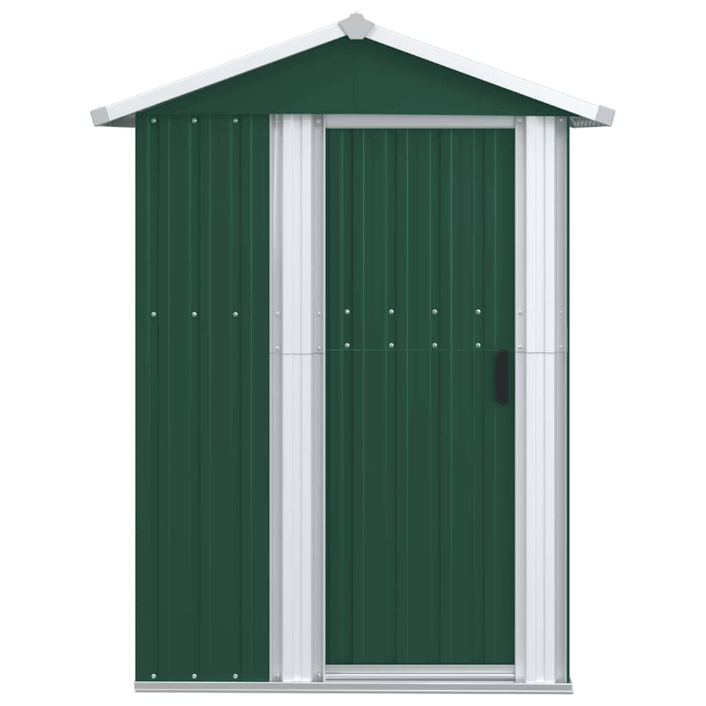 Vidaxl Szopa Ogrodowa, Zielona, 126X97,5X177 Cm, Stal Galwanizowana