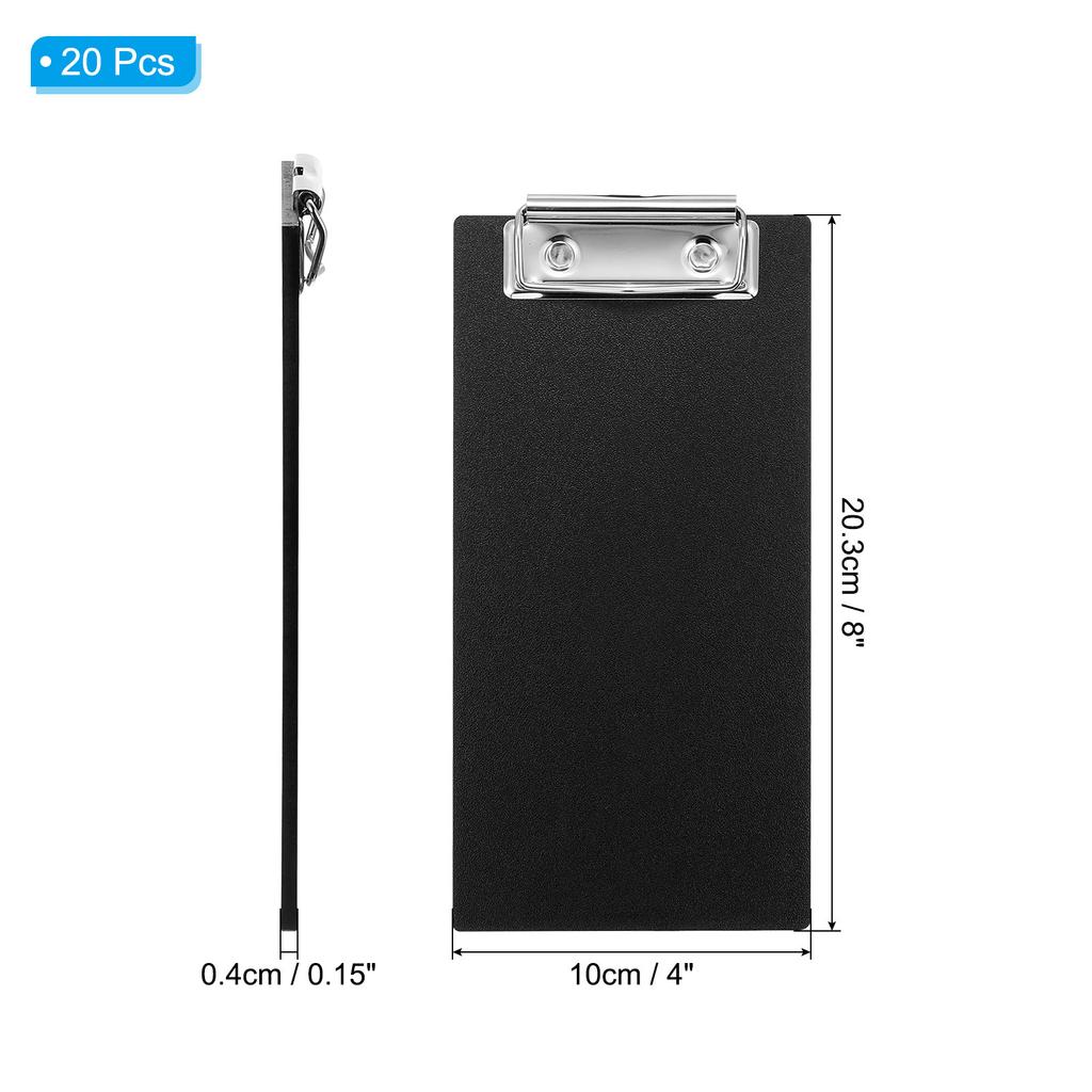 10/20Pcs Check Presenters for Restaurant Mini Clipboard Wood Check Holder Half Page Menu Holder for Restaurant Cafe Check Server