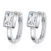 925 Sterling Silver Square Zircon Earrings For Women Luxury Designer Jewelry Accessories Trending