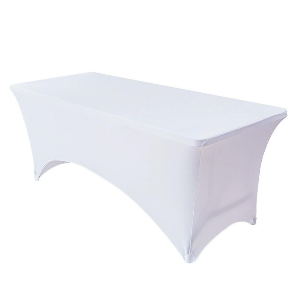 6FT/4FT Table Cover Rectangular Washable Spandex Tablecloth Stretch Tight Fitted Cocktail Table Decoration Wedding Event