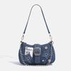 Small Design Trend Jeans Underarm Bag Women's New Cross-Shoulder Bag Shoulder Canvas Fashion Chain Bag